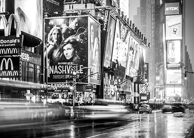 Rain in Times Square