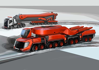My vision of 9axle heavy crane for nearest future