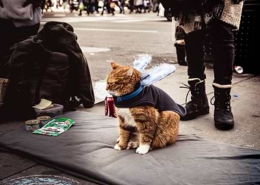 Out on Dundas Square you will see a few performers and ...