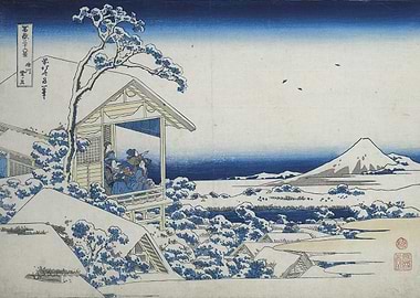 Hokusai - Morning after the Snow at Koishikawa in Edo, ...