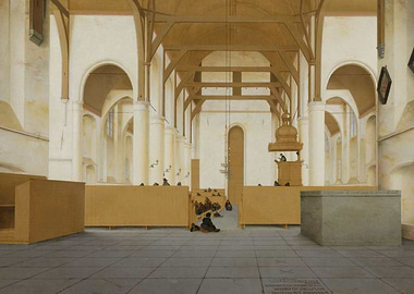 Pieter Jansz Saenredam - Interior of the Sint-Odulphusk ...