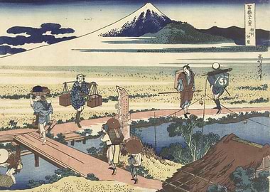 Hokusai - Nakahara in Sagami Province, from the series ...