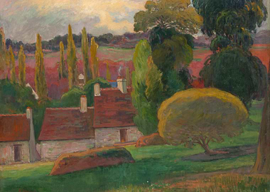 Paul Gauguin - A Farm in Brittany, ca. 1894, oil on can ...