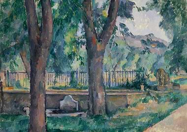 Paul Cézanne - The Pool at Jas de Bouffan, late 1880s, ...