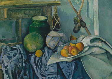 Paul Cézanne - Still Life with a Ginger Jar and Eggplan ...