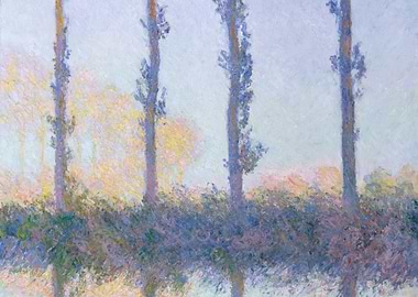 Claude Monet - The Four Trees, 1891, oil on canvas; Col ...