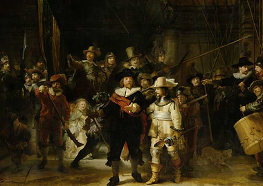 Rembrandt Harmensz van Rijn - Night Watch, 1642, oil on ...