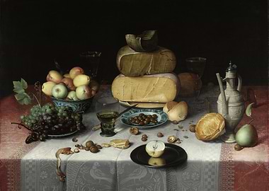 Floris Claesz. van Dijck - Still Life with Cheese, c. 1 ...