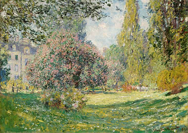 Claude Monet - Landscape: The Parc Monceau, 1876, oil o ...