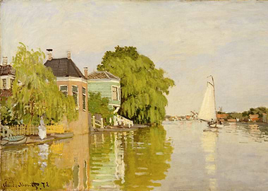 Claude Monet - Houses on the Achterzaan, 1871, oil on c ...