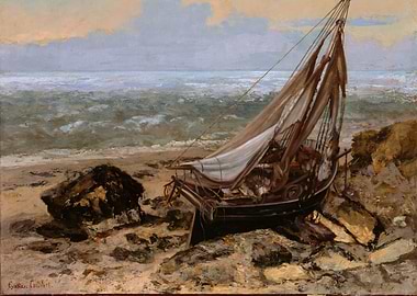 Gustave Courbet - The Fishing Boat, 1865, oil on canvas ...