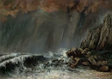Gustave Courbet - Marine: The Waterspout, 1870, oil on ...