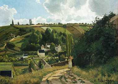 Camille Pissarro - Jalais Hill, Pontoise, 1867, oil on ...