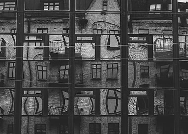 Street photography from Gothenburg. Historic building r ...