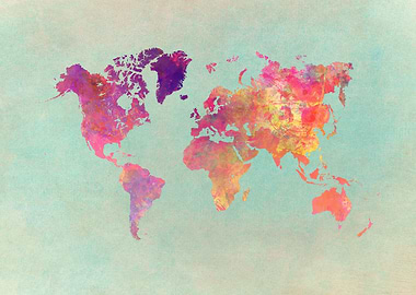 world map color green
