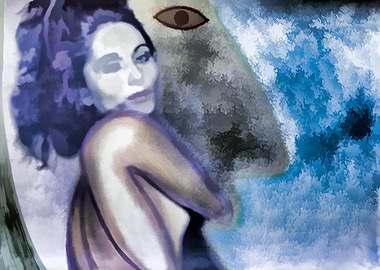 Woman embracing a nose