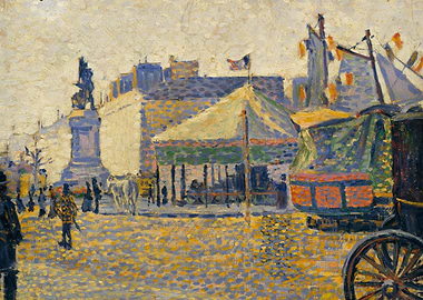 Paul Signac - Place de Clichy, 1887, oil on wood; Colle ...