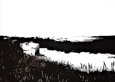 North Sea - Inkdrawing