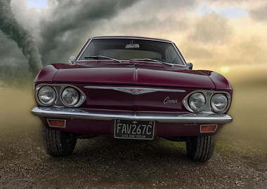 Old classic car pic transformed into piece of digital w ...