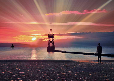 an image taken at anthony gormleys another place in cro ...