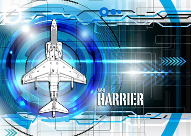 AV-8 harrier Jump Jet Digital Blueprint