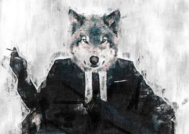 The wolf-intellectual sketch