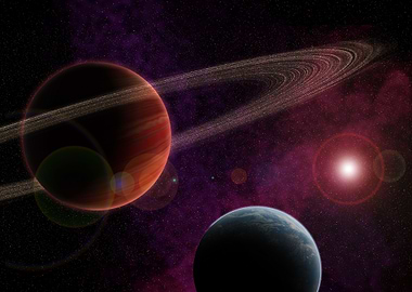 Earth-Like Moon orbiting Ringed Planet