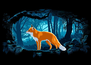Fox in the forest