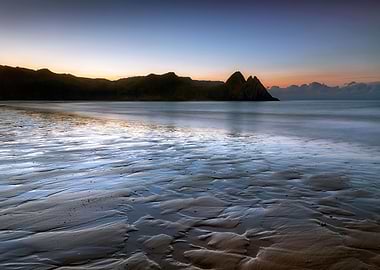 Daybreak at Three Cliffs Bay