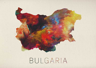 Bulgaria Watercolor Map