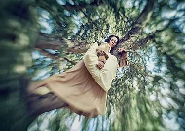 Elle était une branche au bout de la feuille