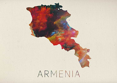 Armenia Watercolor Map