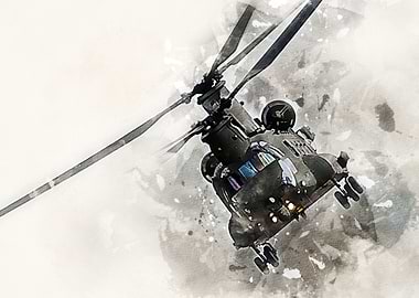 CH-47 Chinook Helicopter Painting