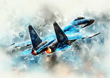 SU-27 Flanker digital painting