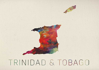 Trinidad and Tobago Watercolor Map
