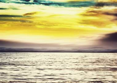 summer ocean sunset sky