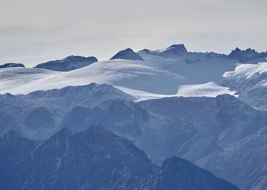 snowy mountain in winter