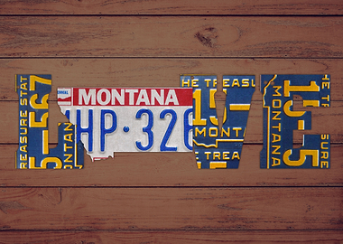 Montana State Love Heart License Plates Art Phrase