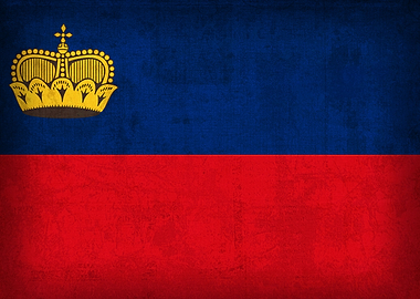 Liechtenstein Distressed Country Flag on Canvas