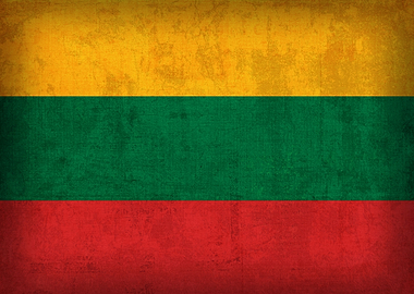 Lithuania Distressed Country Flag on Canvas