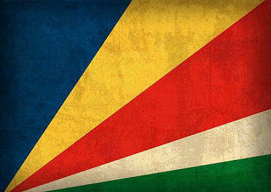 Seychelles Country Flag on Distressed Canvas