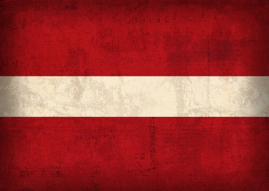 Latvia Flag on Distressed Canvas