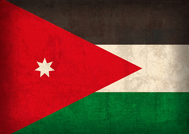 Jordan Flag on Distressed Canvas