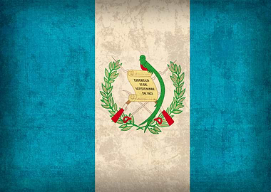 Guatemala Flag on Distressed Canvas