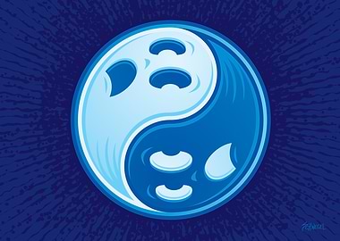 Ghost Yin Yang Symbol