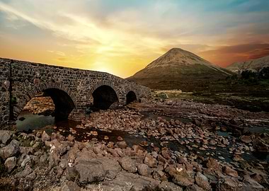 Mountains and bridges of Isle of Skye