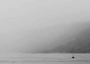 fogged boat