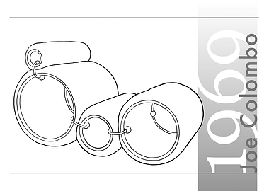 Hand Drawn Colombo 1969 Tube Chair