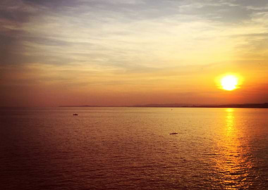 cruising towards the sunset