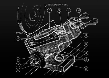 Patent Wheel Black and Whi